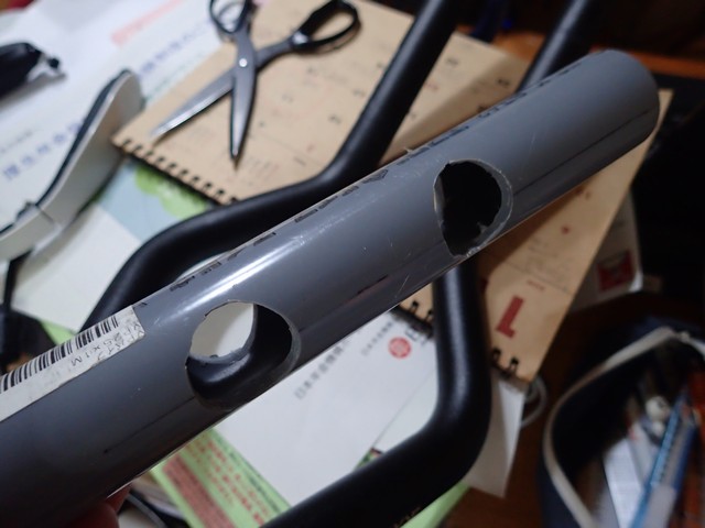 塩ビパイプで自作アダプター