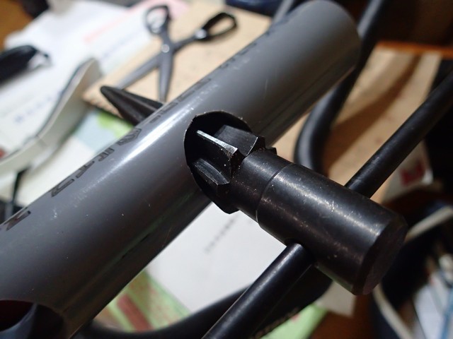 塩ビパイプで自作アダプター