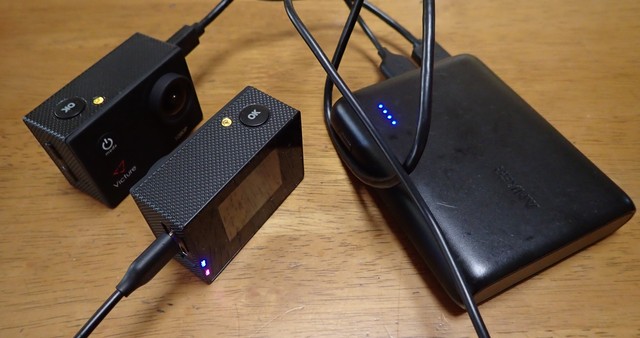 モバイルバッテリーでの2台ビデオ運用時間