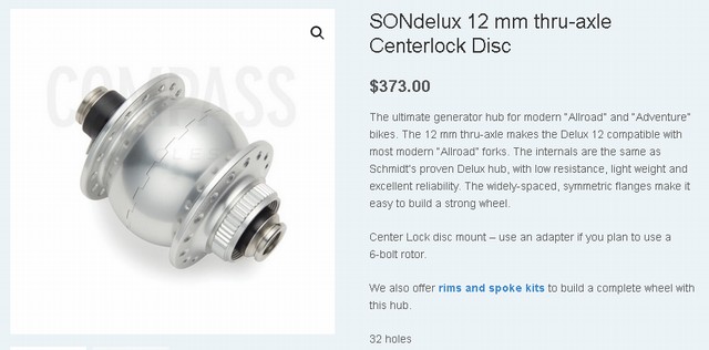SONdelux スルーアクスル12mm センターロックディスク ハブ