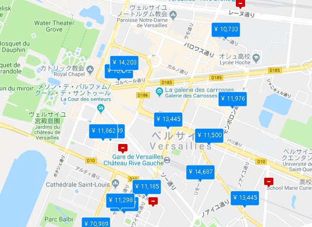 ベルサイユ(Versailles)付近のホテル