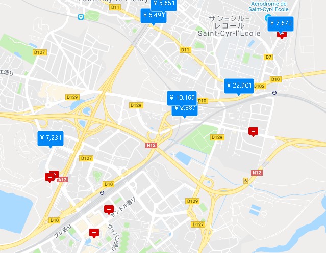 サンシルレコール付近のホテル