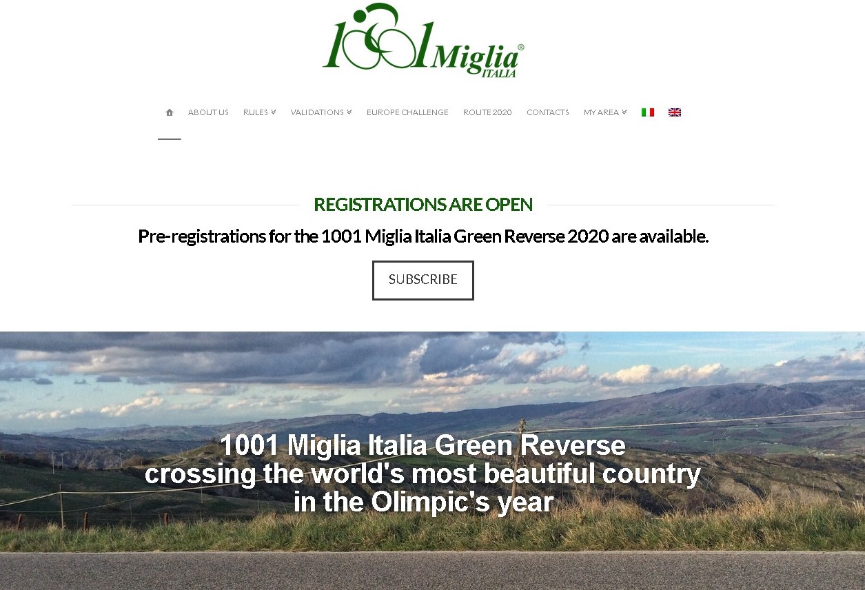 2020年【イタリア1001Miglia】ミレ・ミリアにプレエントリーした